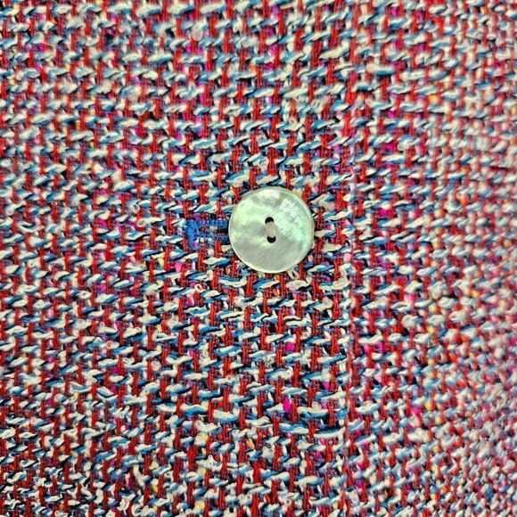 Vintage Austin Reed Colorful Silk Woven Tweed Sport Coat Blazer Jacket 14W - Picture 8 of 13